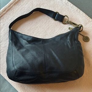 DKNY Black Leather Hobo Bag